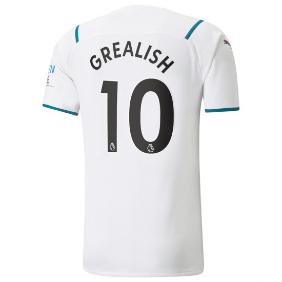 Camisola Manchester City Jack Grealish 10 Equipamento Segundo 2021-2022 Manga Curta